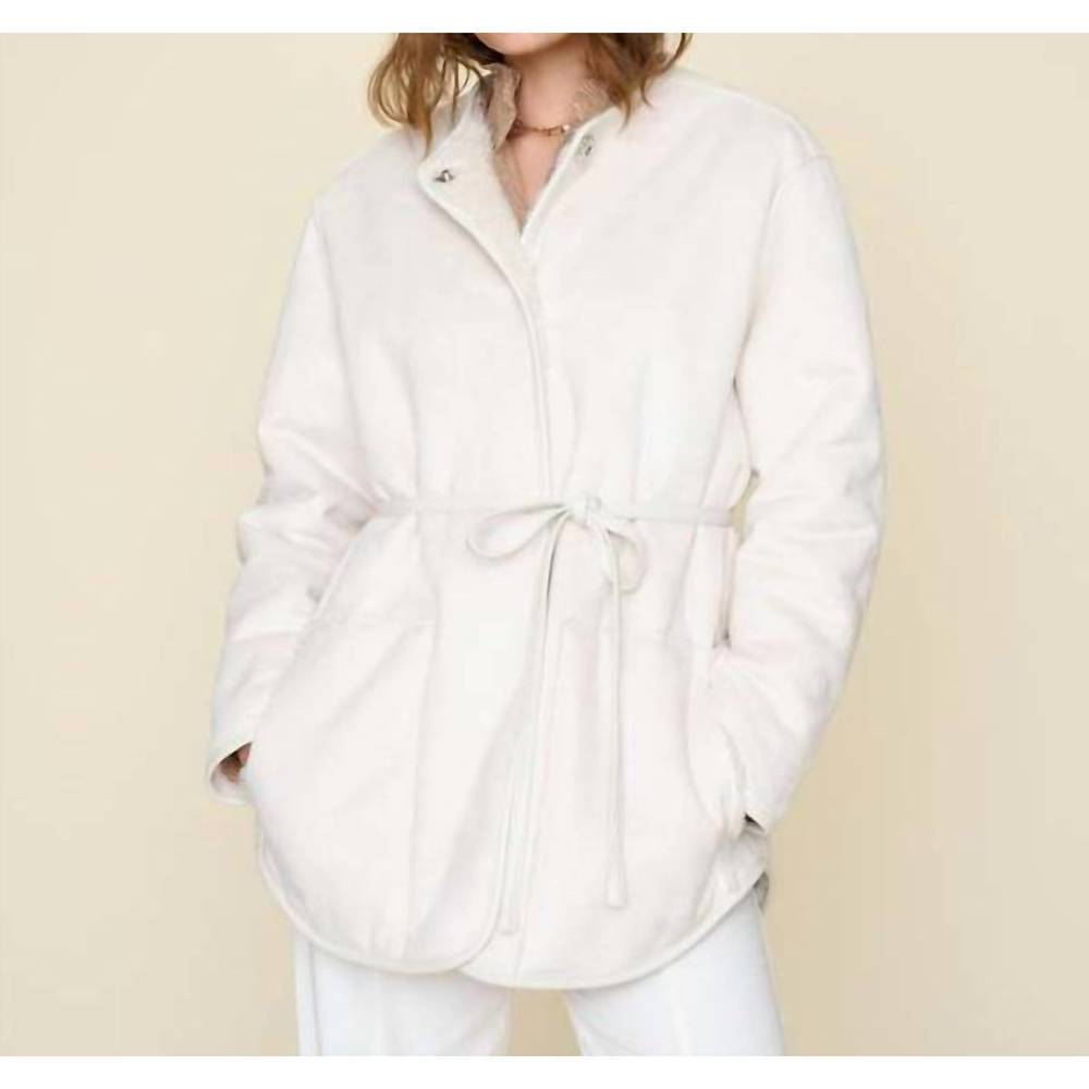 NEW XIRENA sinclair suede coat in beige
